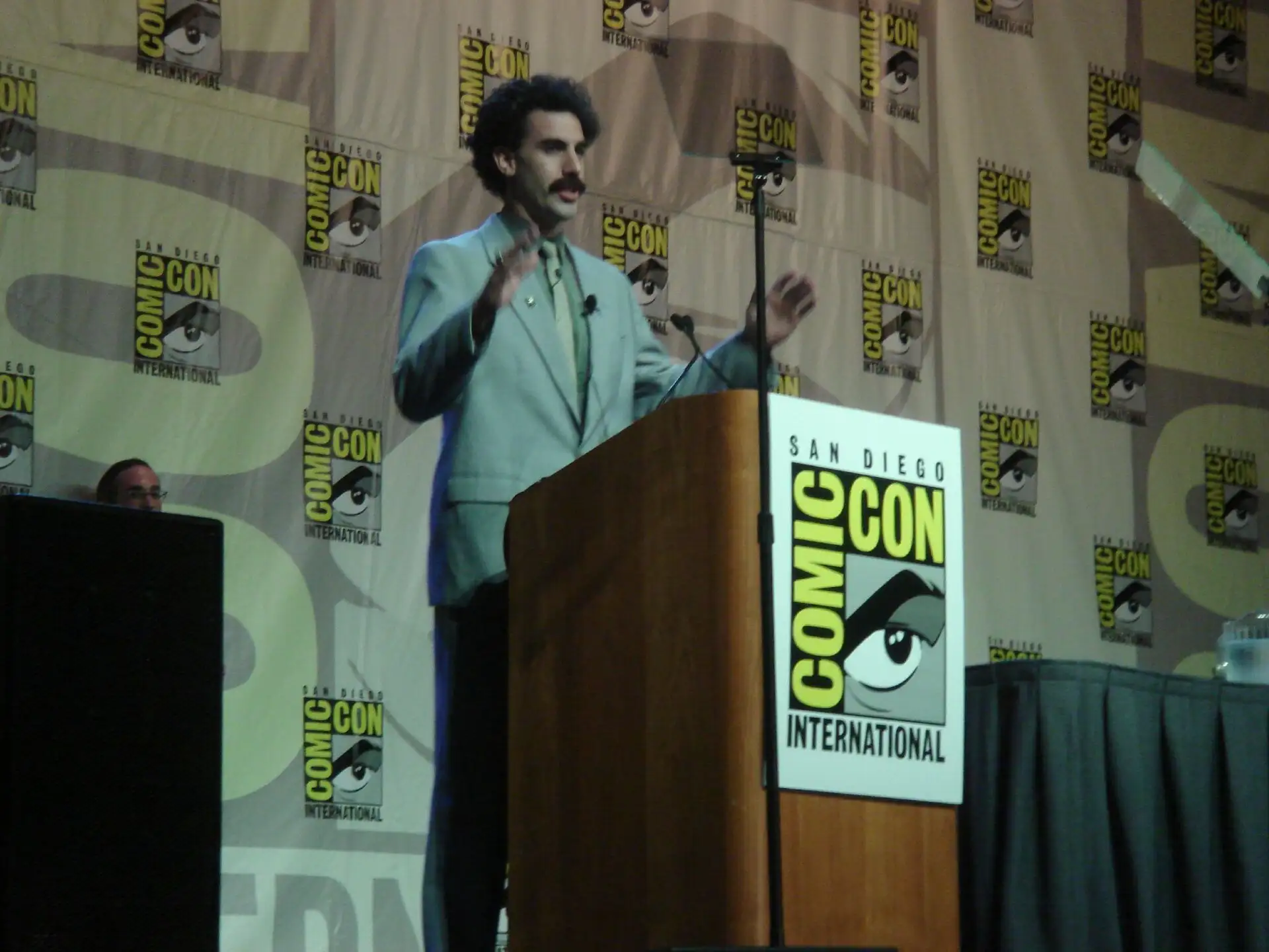 Sacha Baron Cohen in character as Borat at San Diego Comic-Con, July 2006.