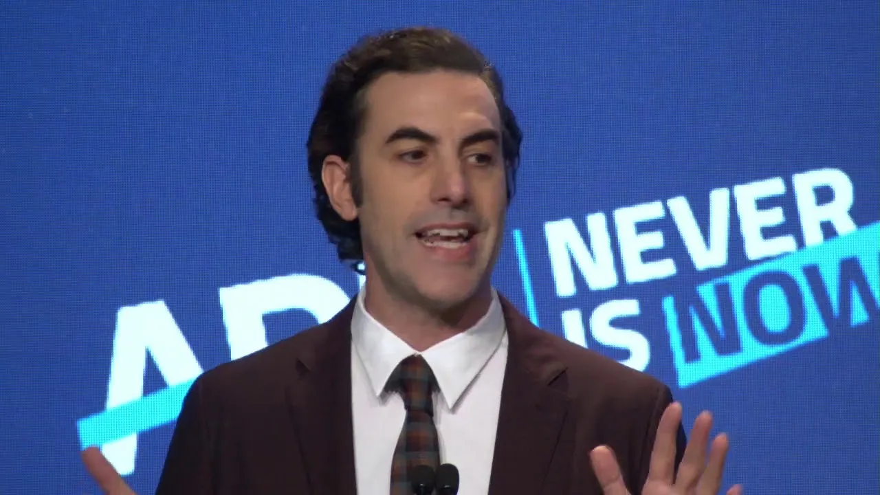 Sacha Baron Cohen, keynote address at the adl never is now summit.